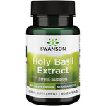 Swanson Holy Basil Extract 400mg 60 Capsules front bottle view