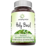 Amazing India Holy Basil Extract 120 Capsules front bottle view