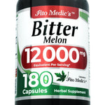 Fito Medics Bitter Melon 12000 mg 180 Capsules front view bottle for blood sugar management
