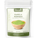 Aejesop Karela Powder 200g front packaging showing authentic bitter melon supplement.