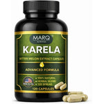 MARQ Nutrition Karela Bitter Melon Extract front view bottle for natural metabolic health support.