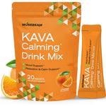 MuseBeam Kava Calming Drink Mix front view of the packaging for natural relaxation.