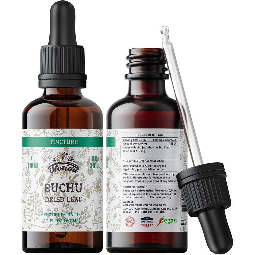 Florida Herbs Organic Buchu Extract front view bottle