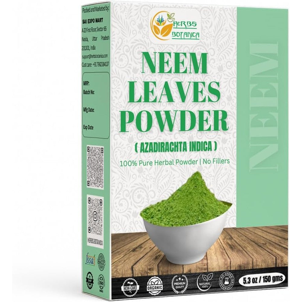 Herbs Botanica Pure Neem Powder Front Package View
