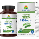 Brieofood Organic Neem Supplement 1500mg front view bottle