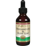 Lifetime Organic Oregano Oil and Olive Leaf liquid drops front bottle view