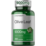 Horbäach Olive Leaf Extract 9000mg 200 capsules front view bottle for immune support
