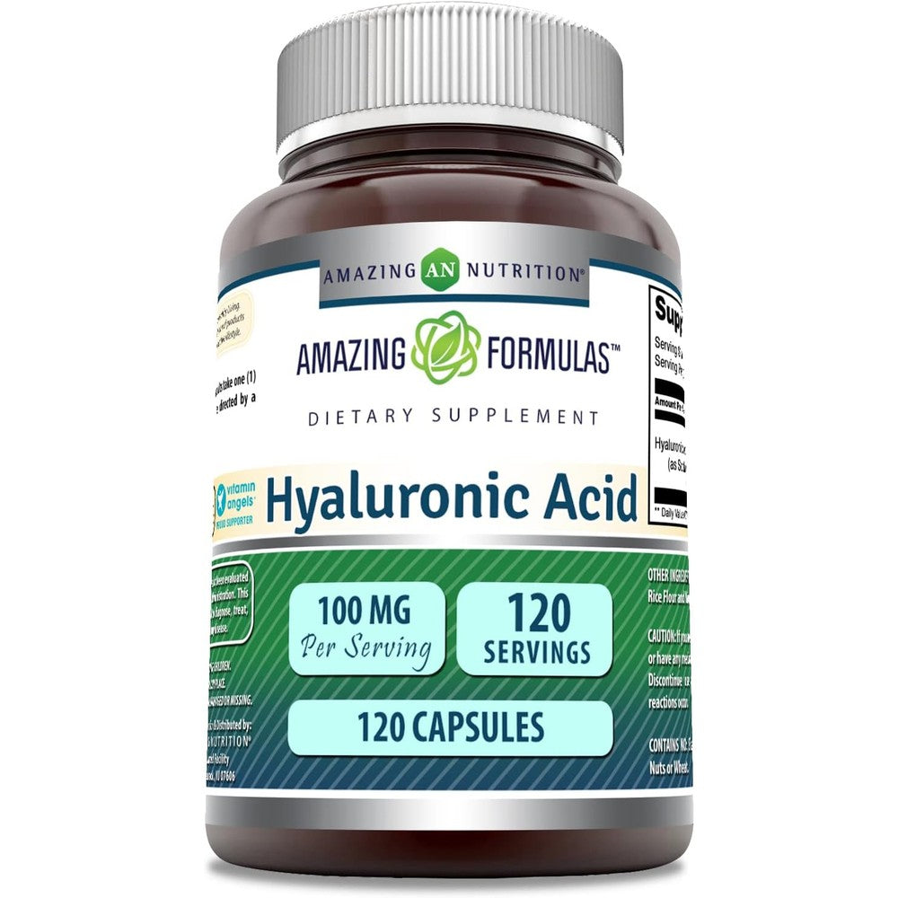 Amazing Nutrition Hyaluronic Acid 100mg 120 Capsules Front View