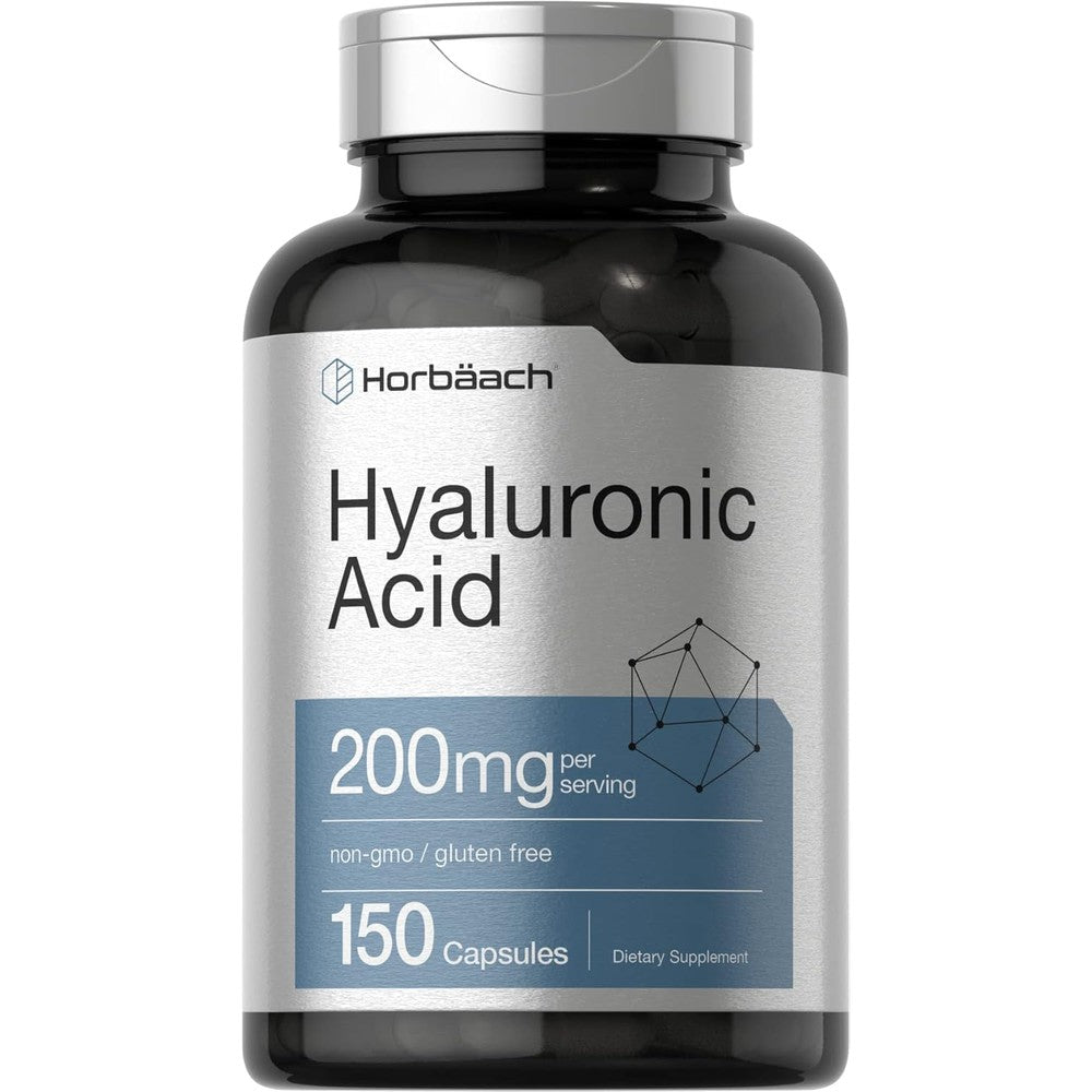 Horbäach Hyaluronic Acid 200mg 150 Capsules Front View