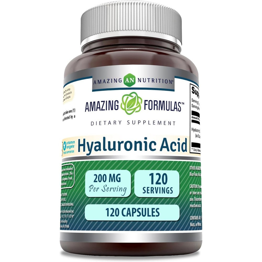 Amazing Formulas Hyaluronic Acid 200mg 120 Capsules Front View