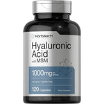 Horbäach Hyaluronic Acid with MSM 1000 milligram 120 Capsules front view