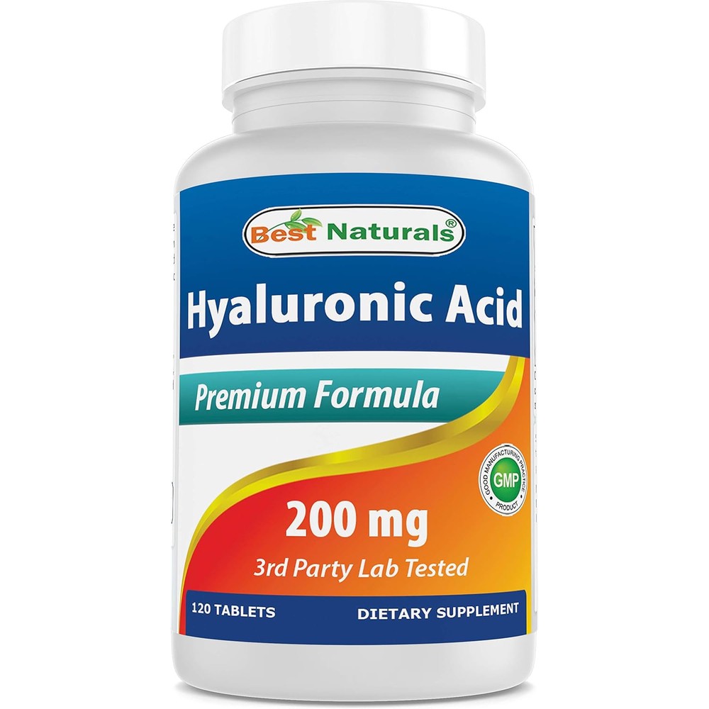 Best Naturals Hyaluronic Acid 200 mg 120 Tablets front view