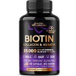 Nutraharmony Biotin Collagen Hyaluronic Keratin Capsules front view