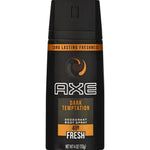 Axe Dark Temptation Deodorant Body Spray front view of six pack