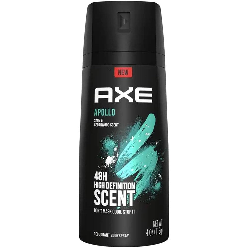 Axe Apollo daily fragrance body spray for men ten pack front view showing premium packaging.