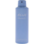 Kenneth Cole Blue All Over Body Spray for Men 6 Fluid Ounce front view bottle showing blue design packaging