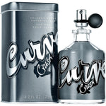Liz Claiborne Curve Crush Men Cologne Spray front view in grey metal tin