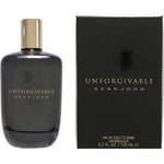Sean John Unforgivable For Men Eau De Toilette Spray 4.2 Ounces front view premium designer cologne bottle