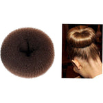Clothobeauty extra large hair bun donut maker front view high density mesh shaper
