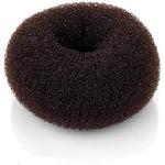 Beaute Galleria hair donut bun maker front view showcasing brown mesh ring style design
