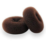 TwistyTieLB hair donut bun maker pack of two front view for elegant updos