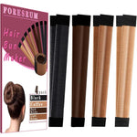 Foresrum Magic Donut Hair Accessory four piece set front view showing different natural hair colors.