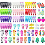 Funtopia hair clips for girls front view showcasing the full 100 pieces set