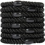 L. Erickson Grab And Go Ponytail Holders Black pack front view displaying premium braided hair ties.