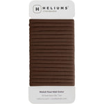 Heliums Thin Seamless Hair Ties Dark Brown pack front view