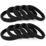 BAOLI large cotton seamless hair ties front view showing bulk packaging of black ponytail holders