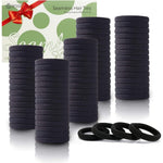 Bessrung seamless thick black hair ties front view pack of one hundred pieces