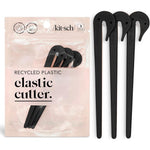 Kitsch Elastic Hair Tie Cutter front view showing the ergonomic handle and safety hook.