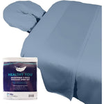 Healthy You Microfiber Massage Spa Table Sheets Wisteria front view of three piece set laid out neatly