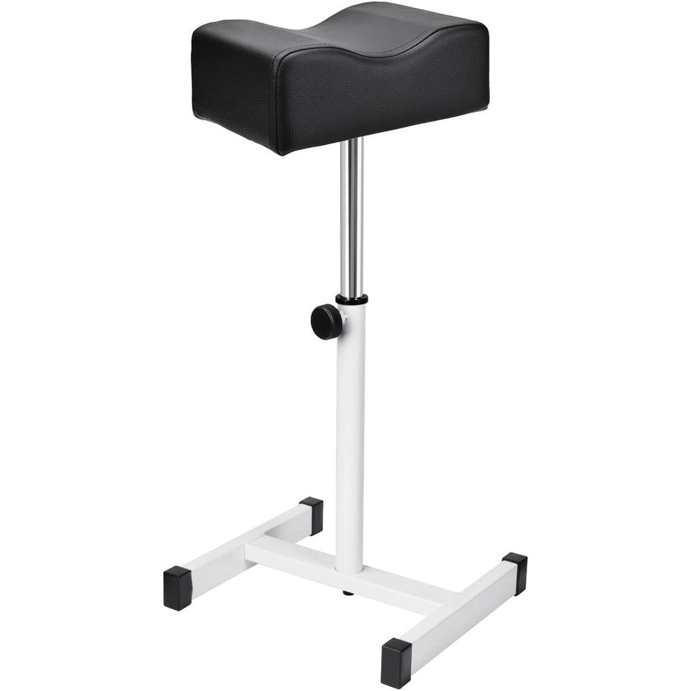 Flolxnb Pedicure Manicure Footrest Stool Black Front View