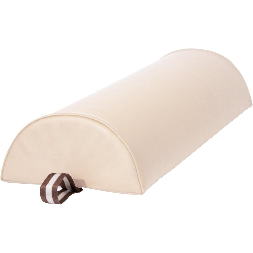 Master Massage Equipment 6 Inch Half Round Bolster Cream front view