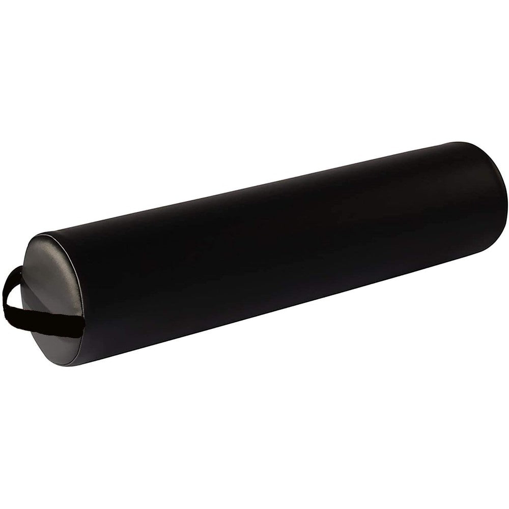Therapist's Choice full round massage bolster pillow black front view