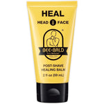Bee Bald HEAL Post Shave Healing Balm front view showing the two fluid ounces tube packaging.