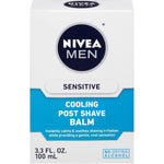 Nivea Men Sensitive Cooling Post Shave Balm 3.3 Ounce white bottle front view