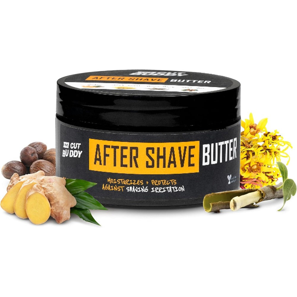The Cut Buddy After Shave Butter front view jar for razor bump defense