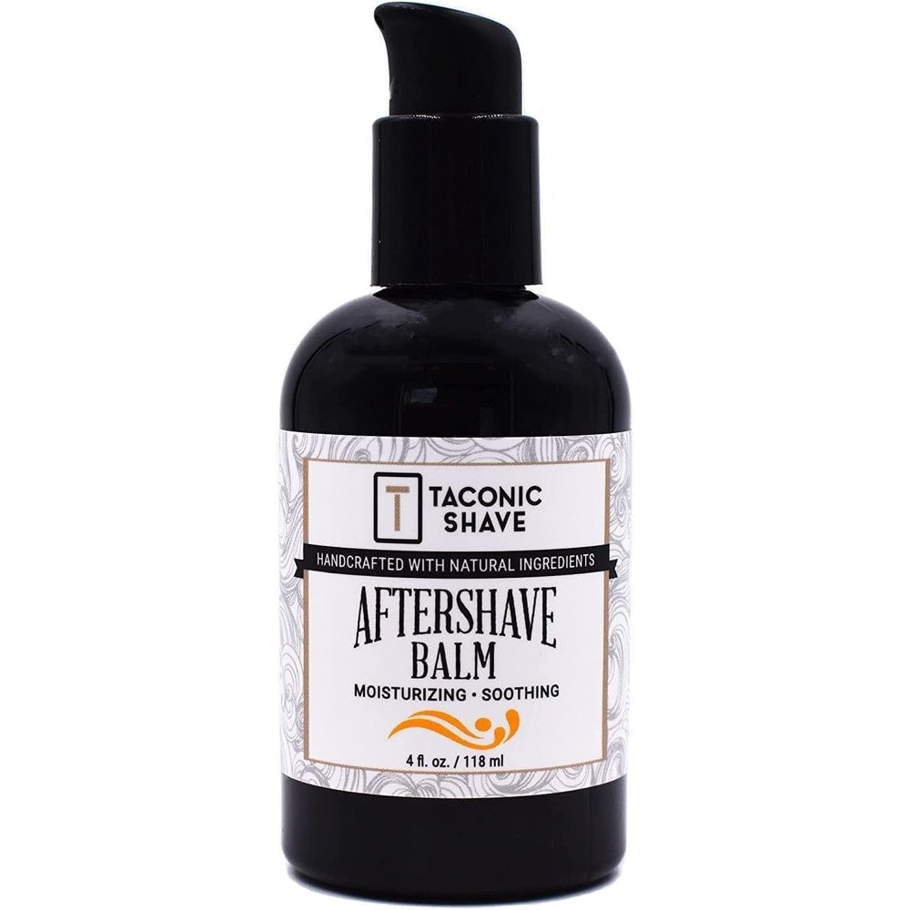 Taconic Shave All Natural Alcohol Free Aftershave Balm front pump bottle view for men with sensitive skin