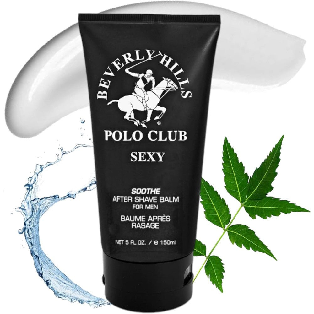Beverly Hills Polo Club Sexy Soothe After Shave Balm front view premium men grooming pack