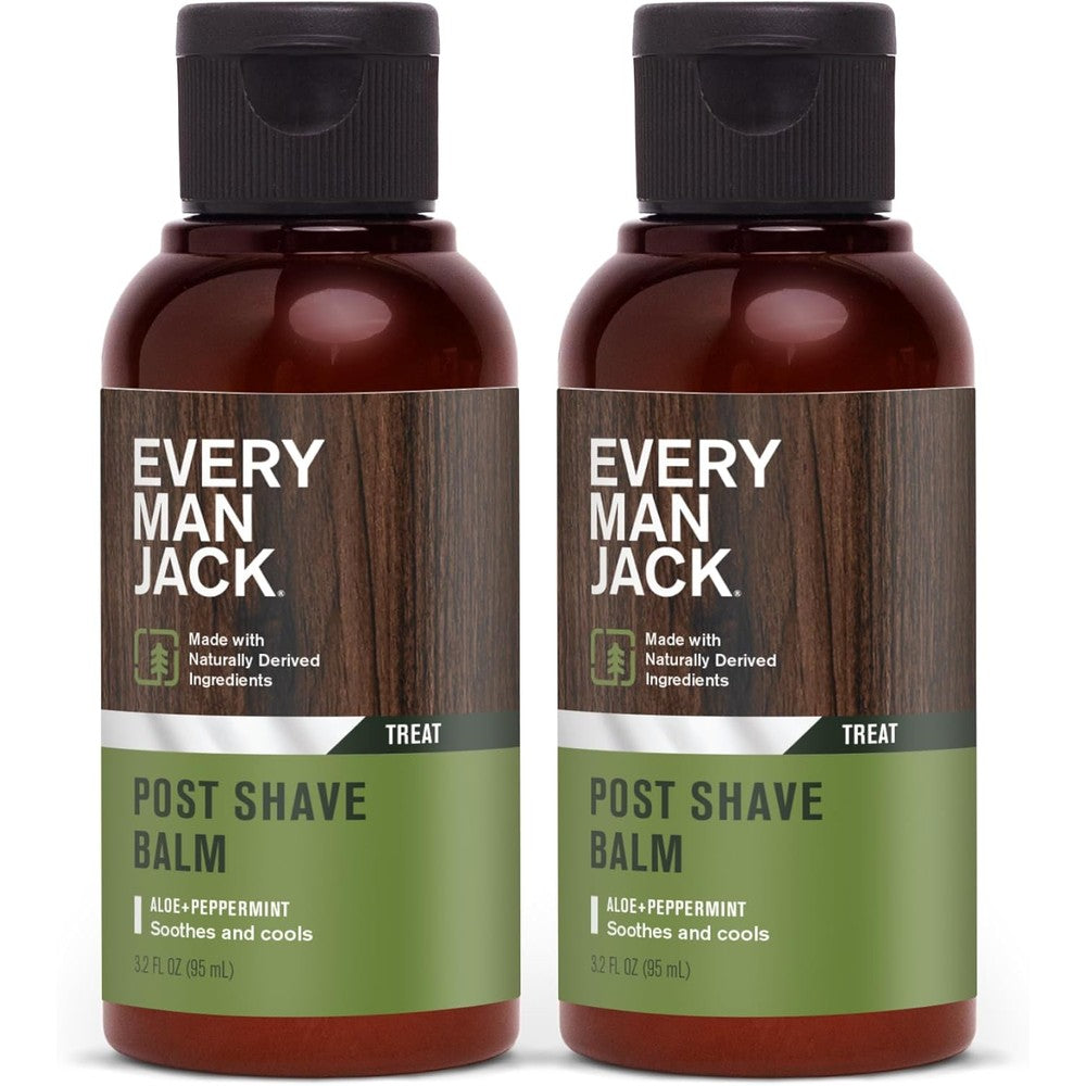 Every Man Jack Men's Post Shave Balm front view of the two pack packaging.