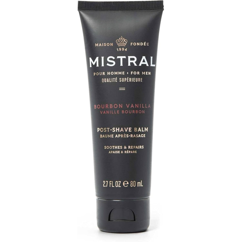 Mistral Bourbon Vanilla After Shave Balm front view premium mens grooming product