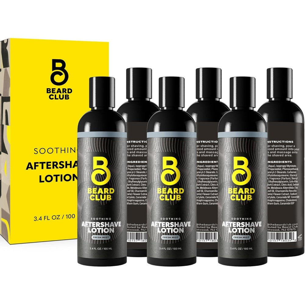 The Beard Club Aftershave Lotion 3 pack front view premium men's skincare