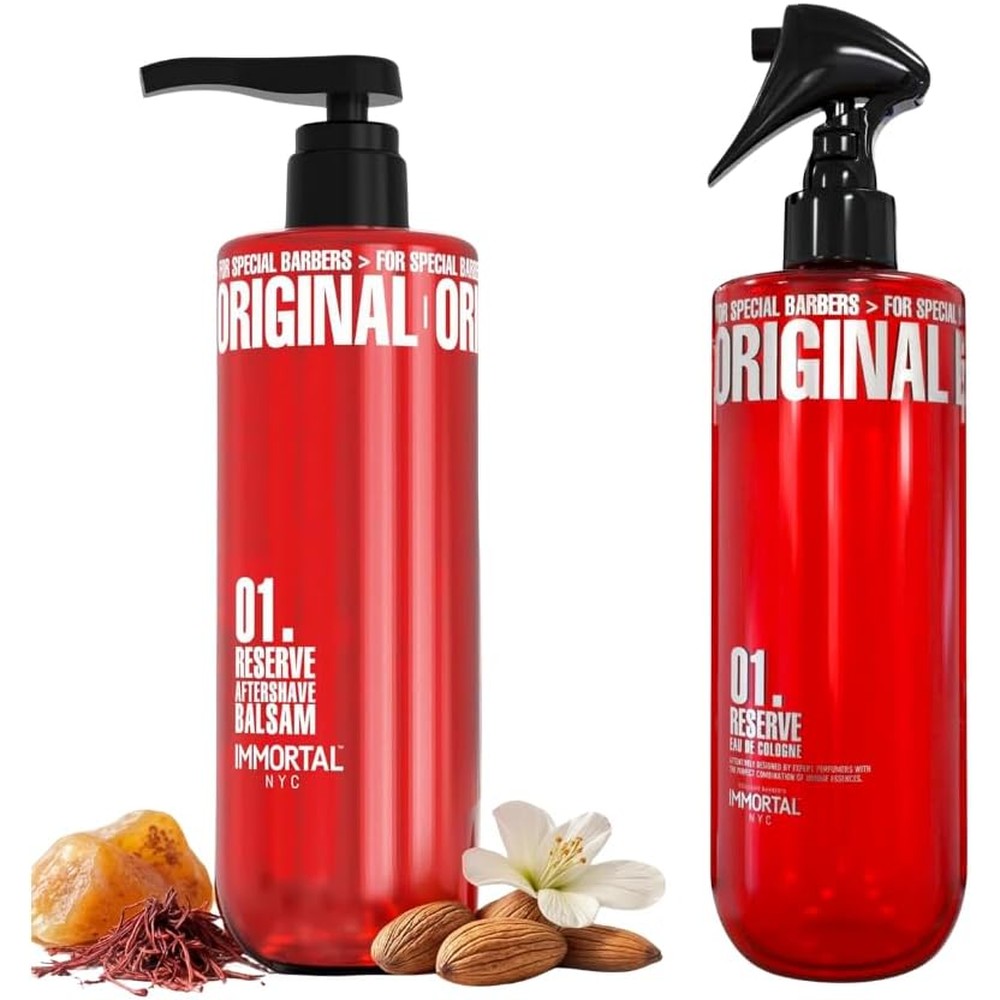 Immortal NYC Reserve 01 Aftershave Balm and Cologne red bottle front view