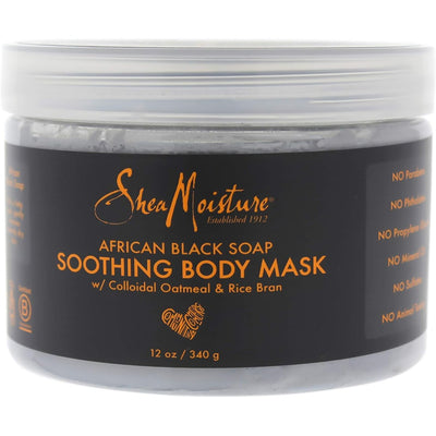 Shea Moisture African Black Soap Soothing Body Mask By Shea Moisture for Unisex - 12 Oz Mask, 12 Ounce