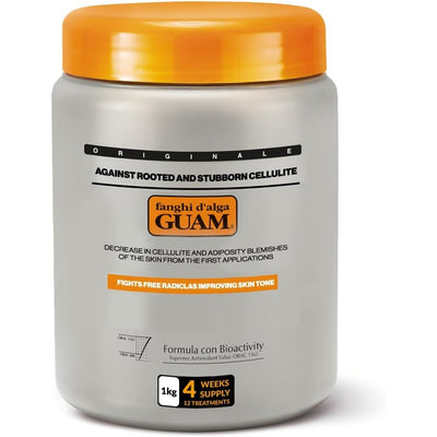 Guam Anti-cellulite Body Wrap for Thighs, Legs, MAX STRENGTH Hot Mud for Stubborn Cellulite, Clay Body Mask with Caffeine, Seaweed and Essential Oils, Restore Leg Firmness (2.2LB)