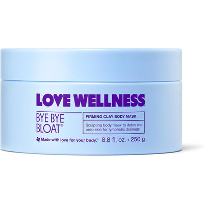 Love Wellness Bye Bye Bloat Firming Clay Body Mask | Lymphatic Drainage Body Mask for Women | Support Bloating Relief, Skin Hydration & Boost Circulation | Caffeine, Grapefruit & Peppermint Oil | 250g