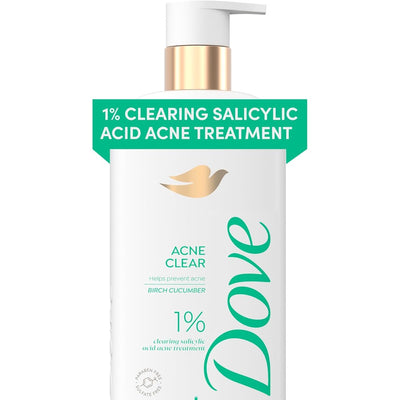 Dove Serum Body Wash Acne Clear for troubled skin with Salicylic Acid 18.5 Fl Oz