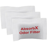 iTouchless AbsorbX 3-Pack Trash Can Odor Filter front view activated charcoal deodorizer.